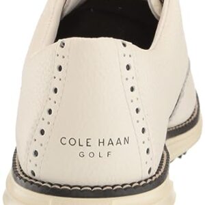 Cole Haan Women's Originalgrand Shortwing Golf Sneaker, Ivory/Black/Ivory, 8.5