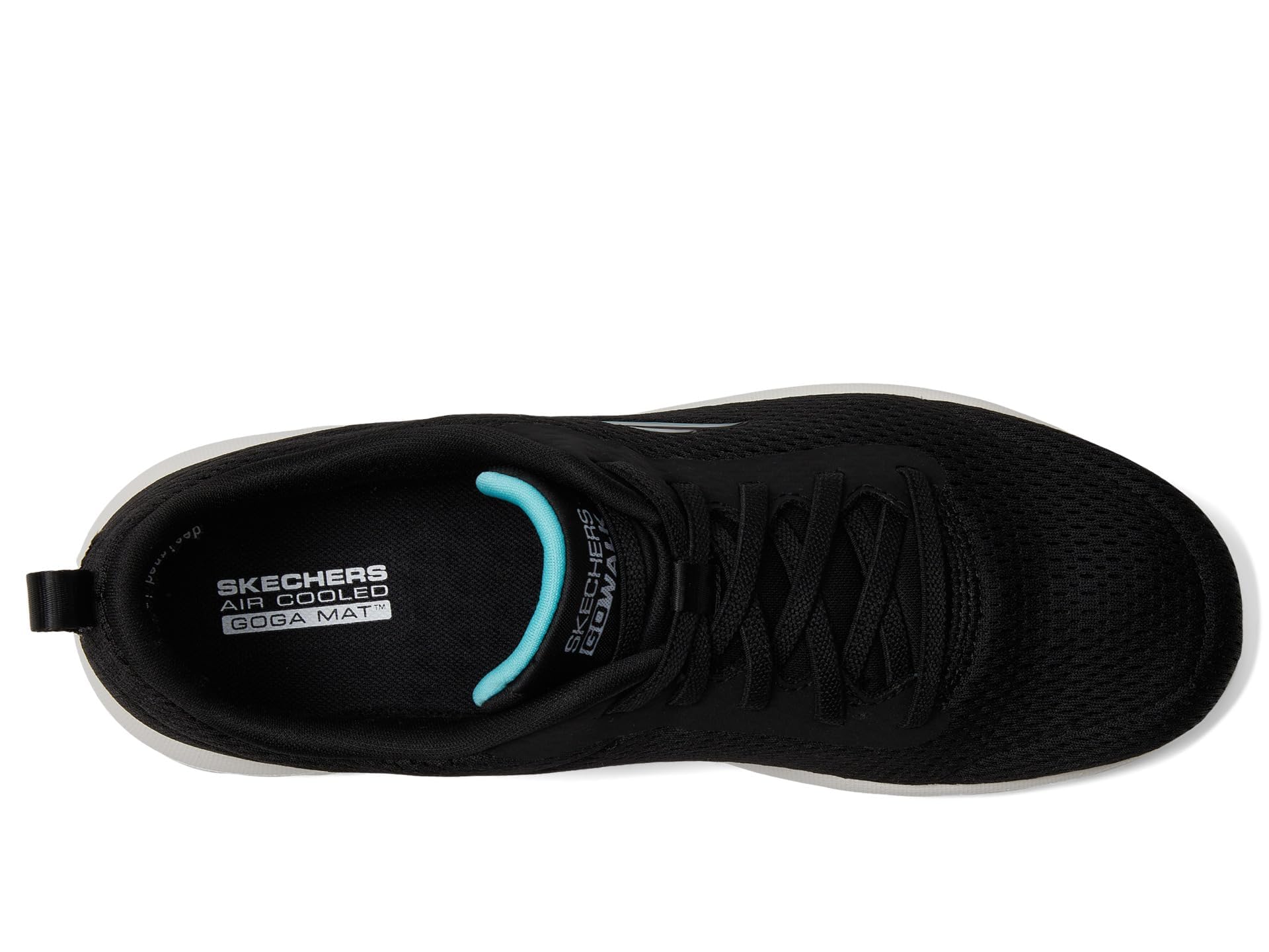 Skechers Women's GO Walk Travel-Fun Journey Sneaker, Black/Aqua, 8