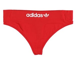 adidas originals smart and novel tong womens underwear size xs, color: vivid red/white