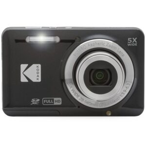 Kodak PIXPRO FZ55 Digital Camera, Black Bundle with Lexar 32GB High-Performance 800x UHS-I SDHC Memory Card + Deco Photo Point and Shoot Field Bag Camera Case