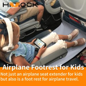 Airplane Footrest for Kids,Toddler Airplane Seat Extender,Foot Hammock for Baby Airplane Travel Accessories,Plane Foot Hammock Foot Rest for Airplane Flights(Grey)