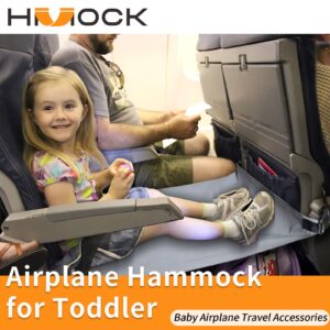 Airplane Footrest for Kids,Toddler Airplane Seat Extender,Foot Hammock for Baby Airplane Travel Accessories,Plane Foot Hammock Foot Rest for Airplane Flights(Grey)