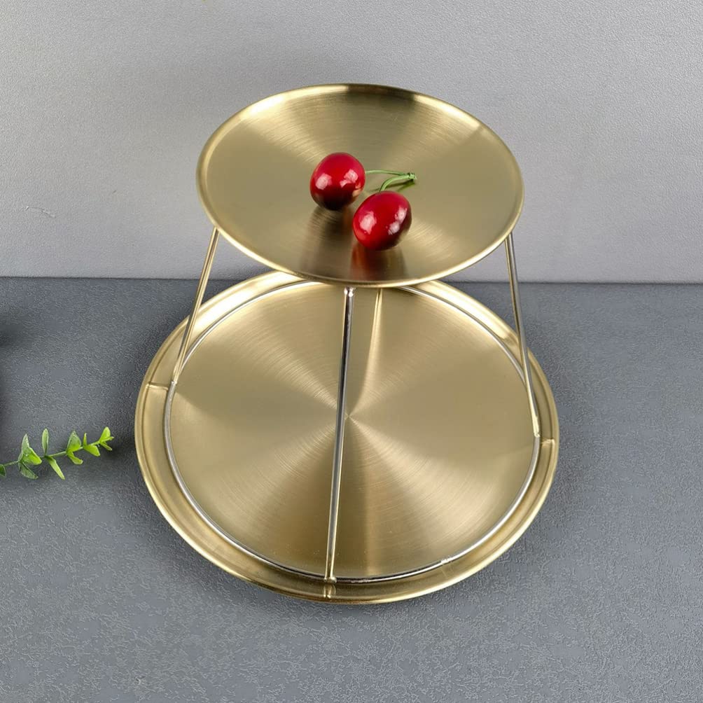 BESTonZON Metal Pizza Tray Holder Pizza Box Riser Stainless Steel Seafood Serving Display Stand Tabletop Baking Pan Platter Stands for Home Restaurant Accessory 15-27cm