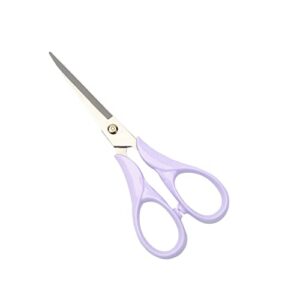 purple office scissors 6.5" craft scissors round all purpose scissors professional tailor dressmaker fabric shears for school and home (purple scissors)