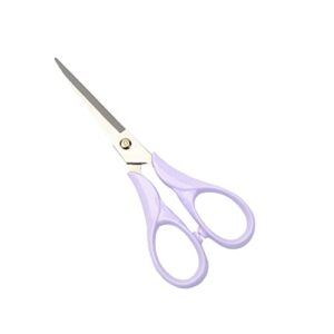 Purple Office Scissors 6.5" Craft Scissors Round All Purpose Scissors Professional Tailor Dressmaker Fabric Shears for School and Home (Purple Scissors)