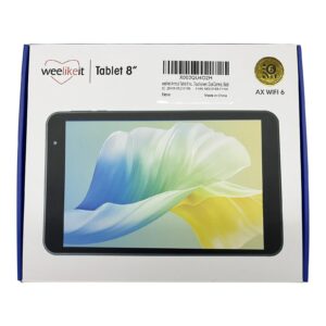 weelikeit Android Tablet 8 inch, Reading Tablet, Quad-Core Processor, 2GB+32GB (Up to 256GB) Google Tablet PC with WiFi 6, Bluetooth, 3500 mAh Battery, 1280x800 IPS HD Touchscreen, Dual Camera, Black