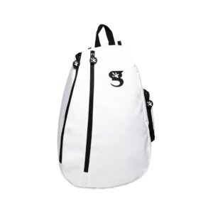 geckobrands sling bag | versatile unisex crossbody shoulder bag | stylish companion for adventures and everyday (white 1)