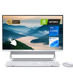 Dell Inspiron 7700 All-in-One Desktop, 27" FHD Touchscreen, Intel i7-1165G7, GeForce MX330, 16GB RAM, 512GB SSD, Webcam, USB Type-C, HDMI, RJ-45, Wi-Fi 6, Windows 11 Home, Silver (Renewed)