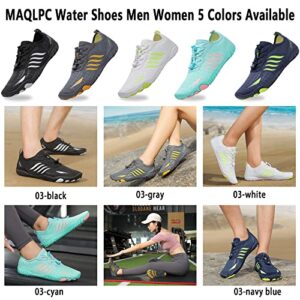 MAQLPC Water Shoes Men Women, Quick Dry Aqua Shoes, Mens Womens Barefoot Slip-on Beach Surf Pool Sports Swim Shoes Aqua Socks for Hiking Boating Fishing Kayaking