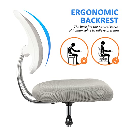 HYLONE Ergonomic Office Chairs, Office Drafting Chair, Rolling Stool Chair Armless Standing Desk Chair with Footrest Bar Stools for Home,Office & Bar