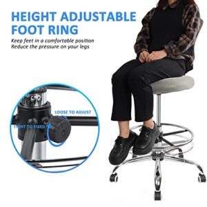HYLONE Ergonomic Office Chairs, Office Drafting Chair, Rolling Stool Chair Armless Standing Desk Chair with Footrest Bar Stools for Home,Office & Bar