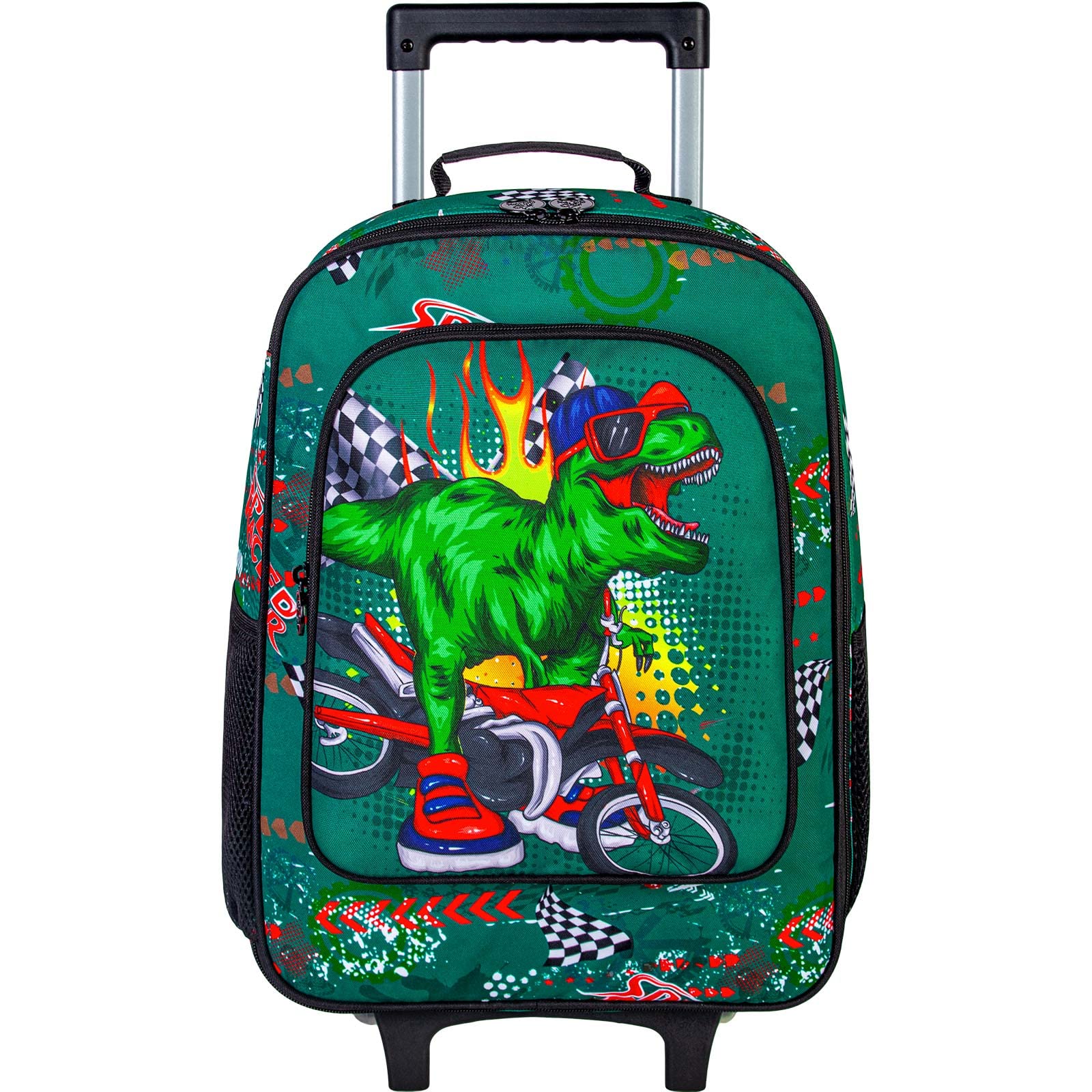 UFNDC Kids Luggage for Boys, Dinosuar Suitcase Rolling with Wheels，Travel Carry on for Children Toddler Elementary