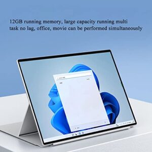 Yoidesu 2 in 1 Laptop, 12.3 IPS HD 3K Touch Screen Display, for J4125 Quad Core CPU, with Magnetic Keyboard, 2.4GHz/5GHz WiFi, 6000mah Battery, BT Laptop Computer for Win 11