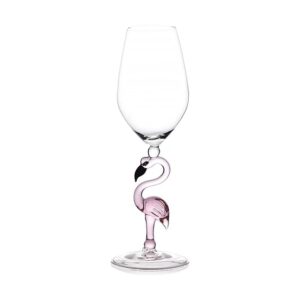 besportble creative pink flamingo cocktail martini goblet, glass, red wine glass for home bar christmas party wedding, celebrations cup 500ml 1pc