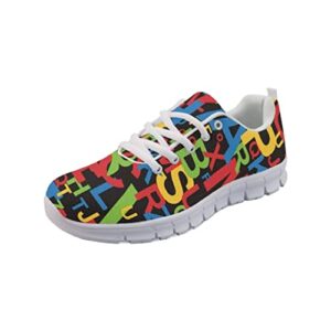 alphabet design women spring sports shoes ladies trendy road running shoes mesh breathable trainers