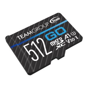 TEAMGROUP GO Card 512GB 2 Pack Micro SDXC UHS-I U3 V30 4K, R/W up to 100/90 MB/s for GoPro & Drone & Action Cameras High Speed Flash Memory Card with Adapter for 4K Shooting TGUSDX512GU364