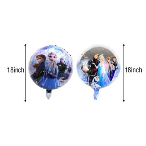 Frozen Balloons Bouquet Decorations 9PCS Frozen Foil Balloons for Girls Birthday Baby Shower Frozen Themed Party Decorations