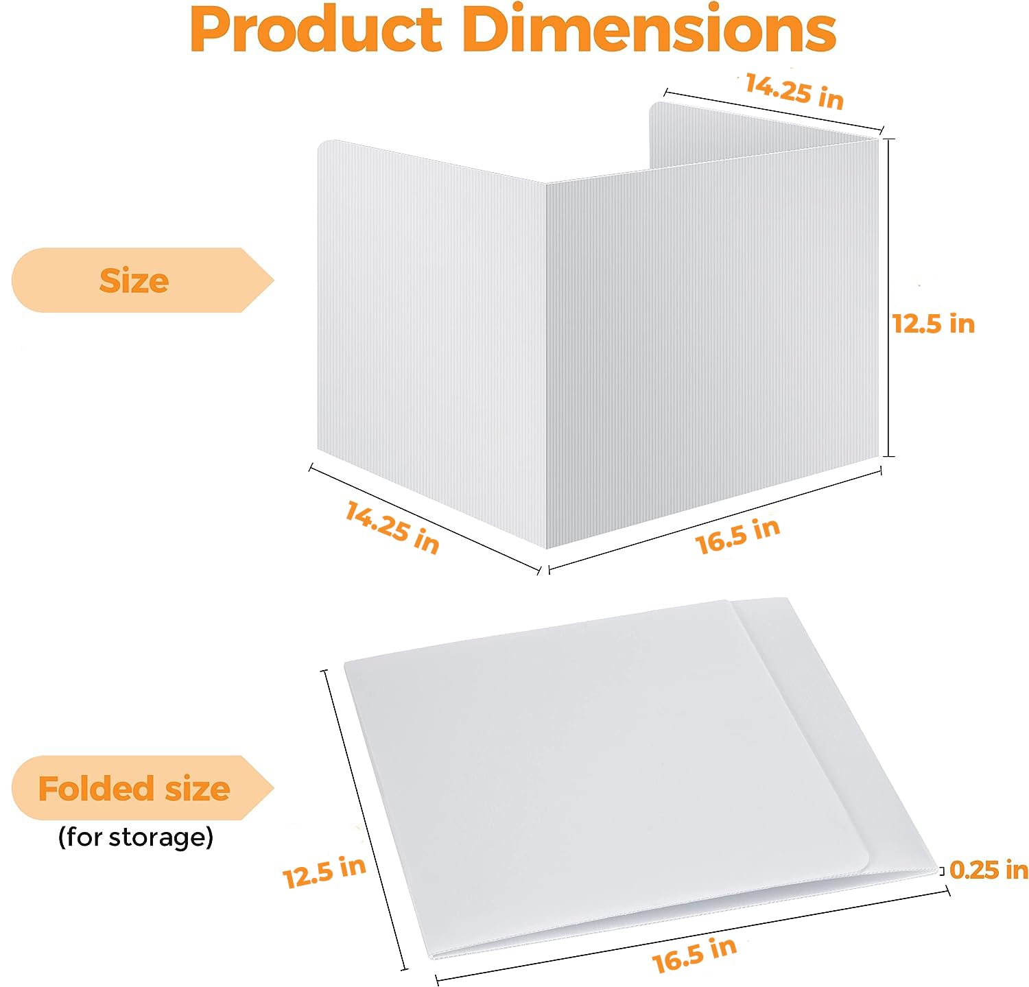 4-Pack Classroom Privacy Shields for Student Desks - Easy to Clean Plastic Desk Divider Folder Study Carrel Sneeze Guard for Student Testing Dividers Boards