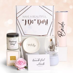 bride to be gifts box, bridal shower, bachelorette gifts for bride, engagement gifts for her, wedding gifts for bride, bachelor party gifts, stainless steel tumbler cup, ring finger wine glass