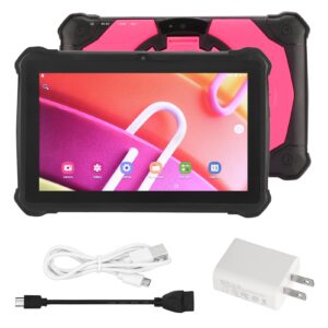 Kids Tablet 7in, 1960x1080 Octa Cores 5000mAh Tablet, Gaming Tablet with 5000mAh Large Capacity, 2.4G 5G RAM 4GB ROM32GB Front 5MP Rear 8MP Portable Tablet for 10 US Plug (Pink)