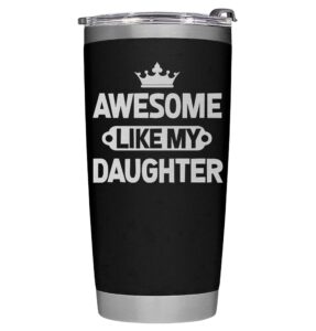 rhythmheart father’s day gifts for dad from daughter - dad birthday gifts from daughter - funny dad gifts from daughter - dad birthday gifts ideas from daughter - awesome dad 20oz tumbler