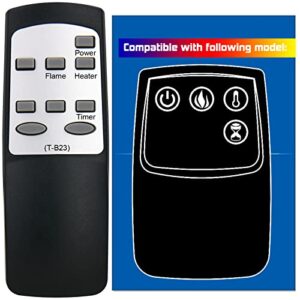 Replacement for Twin Star ClassicFlame Electric Fireplace Heater Remote Control 34HF610GRA 34HF610GRA-B003