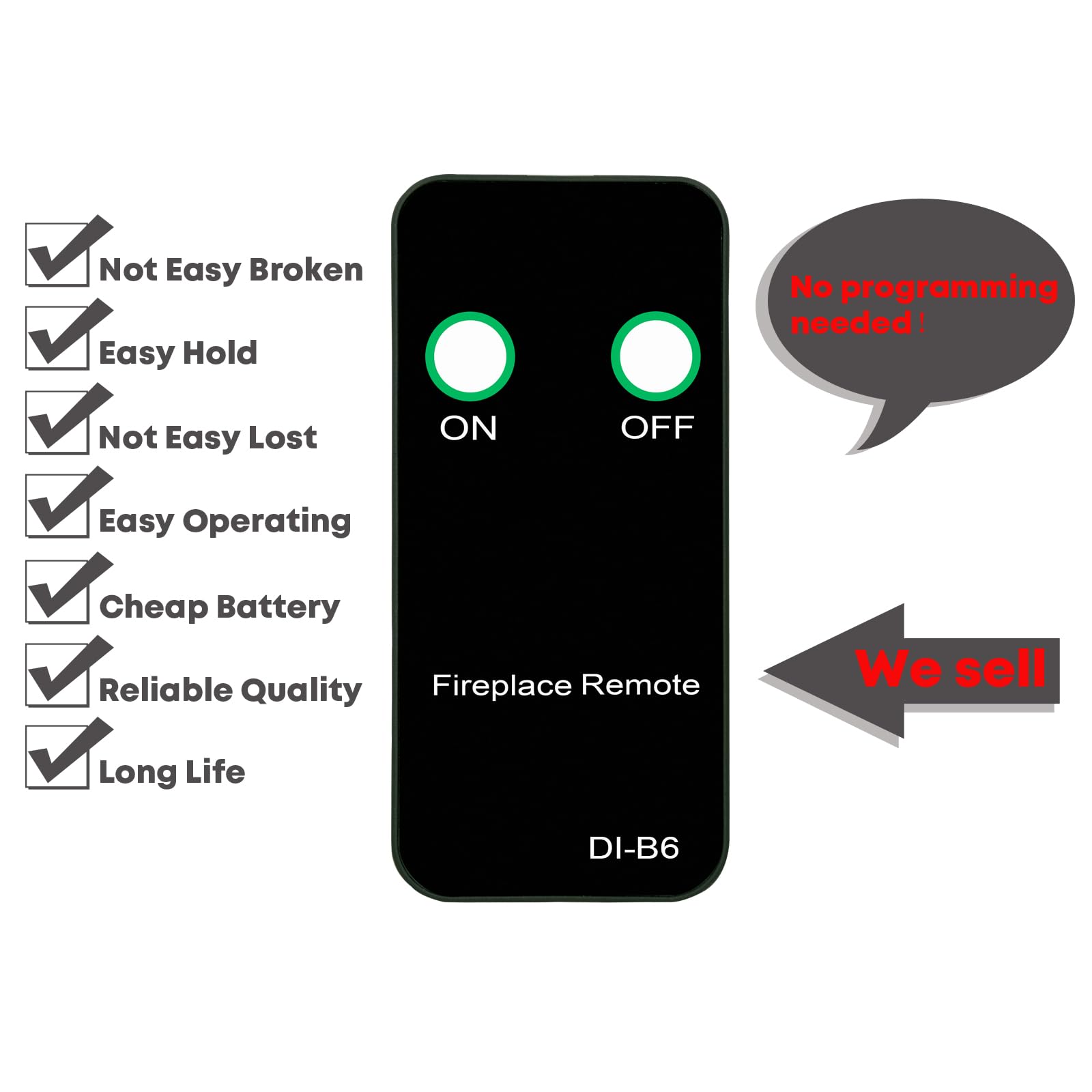 Replacement for Dimplex Fireplace Heater Remote Control DFG2562 DFG2562SS DFG253A