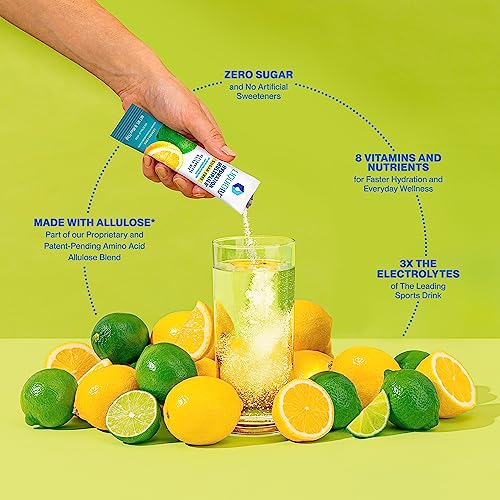 Liquid I.V.® Hydration Multiplier® Sugar-Free - Lemon Lime - Hydration Powder Packets | Electrolyte Powder Drink Mix | Convenient Single-Serving Sticks | Non-GMO | 1 Pack (14 Servings)