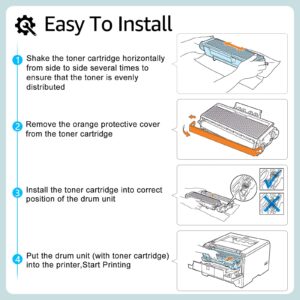 greencycle (1 Toner + 1 Drum TN660 TN630 Black Toner Cartridge & DR630 Drum Unit Replacement Compatible for Brother DCP-L2540DW HL-L2300D HL-L2380DW HL-L2340DW MFC-L2700D L2680W Laser Printer