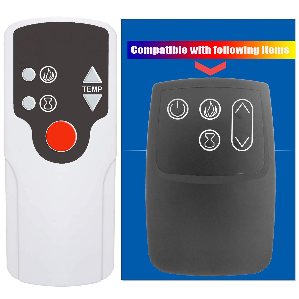 Replacement for Twin Star CHIMNEYFREE Electric Fireplace Heater Remote Control 181RM9984 1811800GRA 1811800GRA-A003 1811800GRA-A004 1811800GRA 1811800GRA-A006