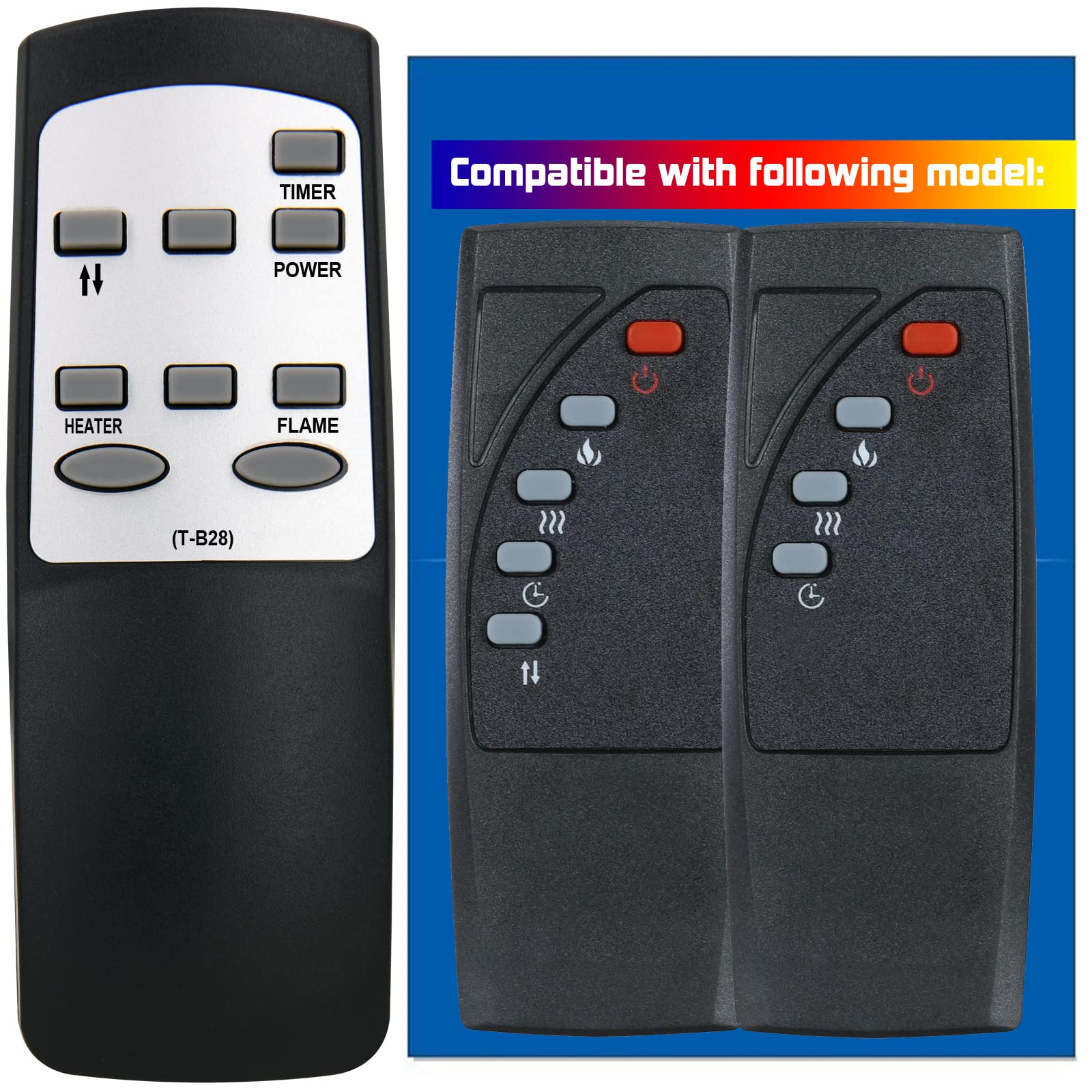 Compatible with Altra Flame Fireplace Stove Heater Infrared Remote Control FA23V60 FA23V60L FA23V60L-1 FA23V60-L FA26V60 FA26V60A FA26V60L FA30V60