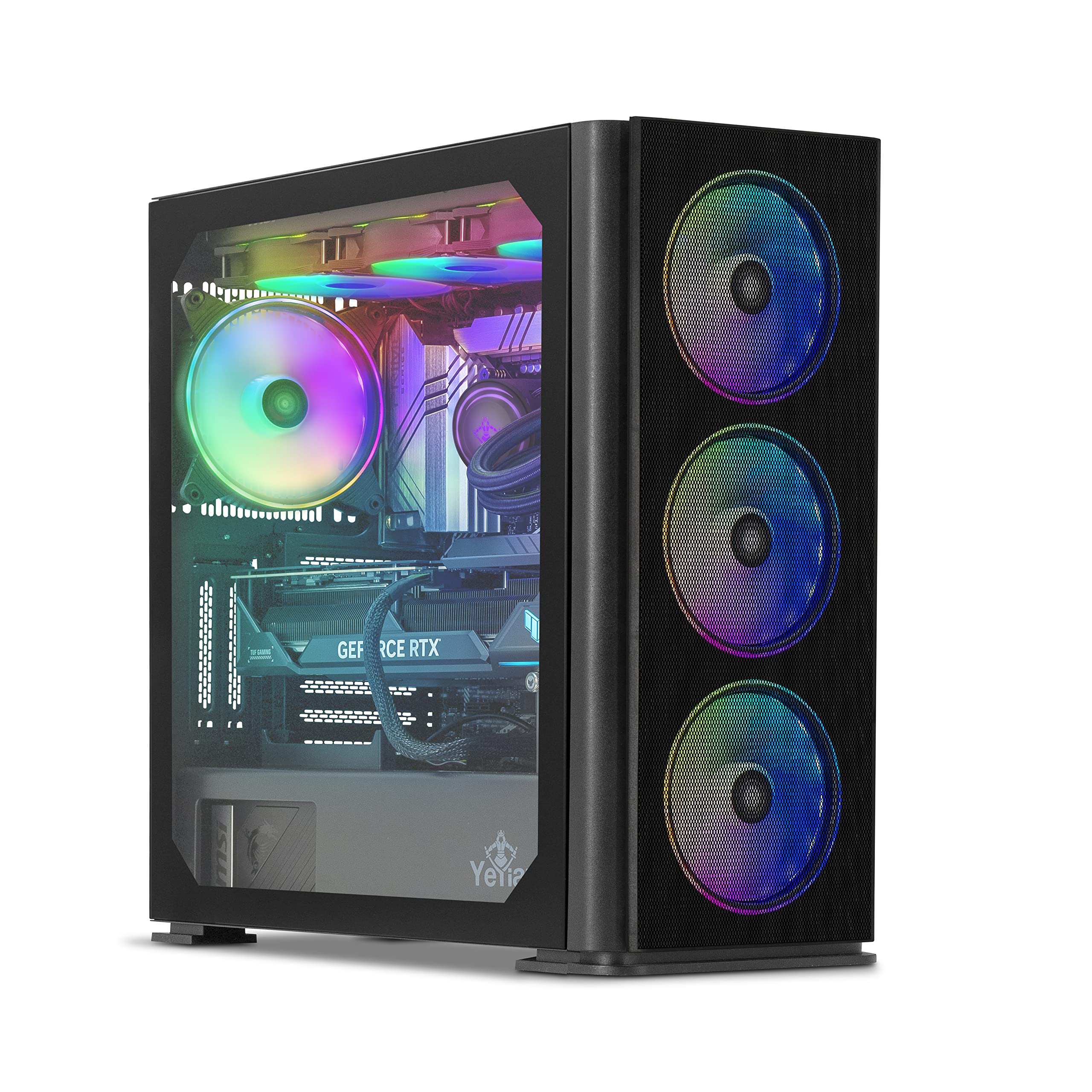 YEYIAN ODACHI Intel 13th Gen VR PC Gaming,i9 13900KF 5.80 GHz Desktop Computer,RTX 4090 24GB, 32GB DDR5 RAM,2TB SSD,2TB HDD,Z790 Mobo,360mm AIO Liquid Cooled,Win 11 Home,7 ARGB Fans,1000W Platinum PSU