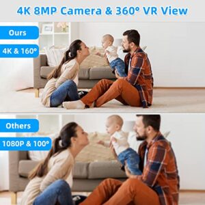 4K Spy Camera Hidden Camera Supports 2.4G&5GHz WiFi, Small Mini Camera, Nanny Cam Hidden Camera with Human Detection, Night Vision, 160°Wide View-Angle, Type C Spy Camera Charger for Home Security