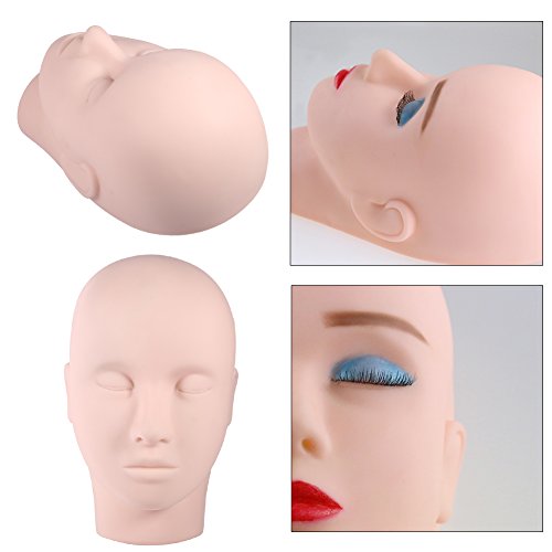 Makeup Mannequin Head, 1PC Upgraded Make Up Eyelash Eye Lashes Extensions Practice Mannequin Training Head Model Cosmetology Doll Face Head