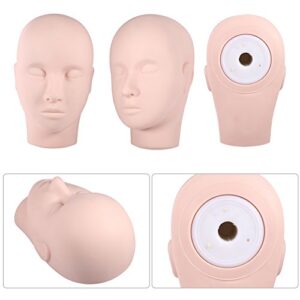 Makeup Mannequin Head, 1PC Upgraded Make Up Eyelash Eye Lashes Extensions Practice Mannequin Training Head Model Cosmetology Doll Face Head