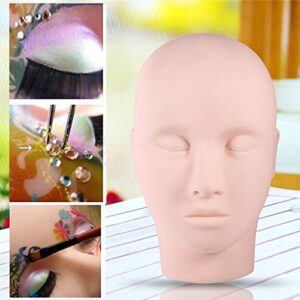 Makeup Mannequin Head, 1PC Upgraded Make Up Eyelash Eye Lashes Extensions Practice Mannequin Training Head Model Cosmetology Doll Face Head