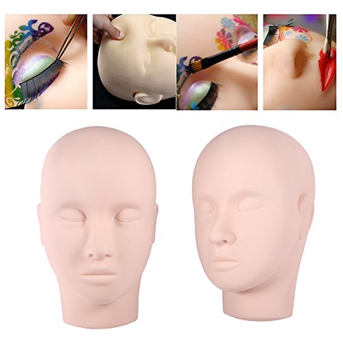 Makeup Mannequin Head, 1PC Upgraded Make Up Eyelash Eye Lashes Extensions Practice Mannequin Training Head Model Cosmetology Doll Face Head