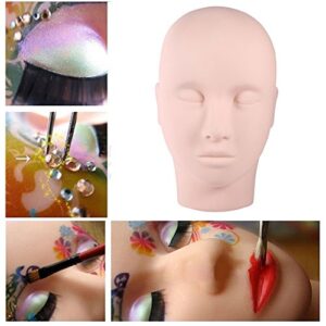 Makeup Mannequin Head, 1PC Upgraded Make Up Eyelash Eye Lashes Extensions Practice Mannequin Training Head Model Cosmetology Doll Face Head