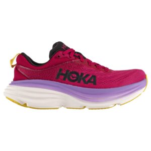 hoka one women's sneaker, cherries jubilee pink yarrow, 9