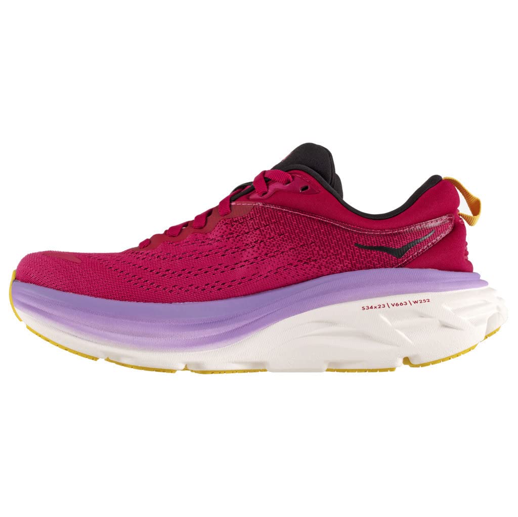 Hoka One Women's Sneaker, Cherries Jubilee Pink Yarrow, 9