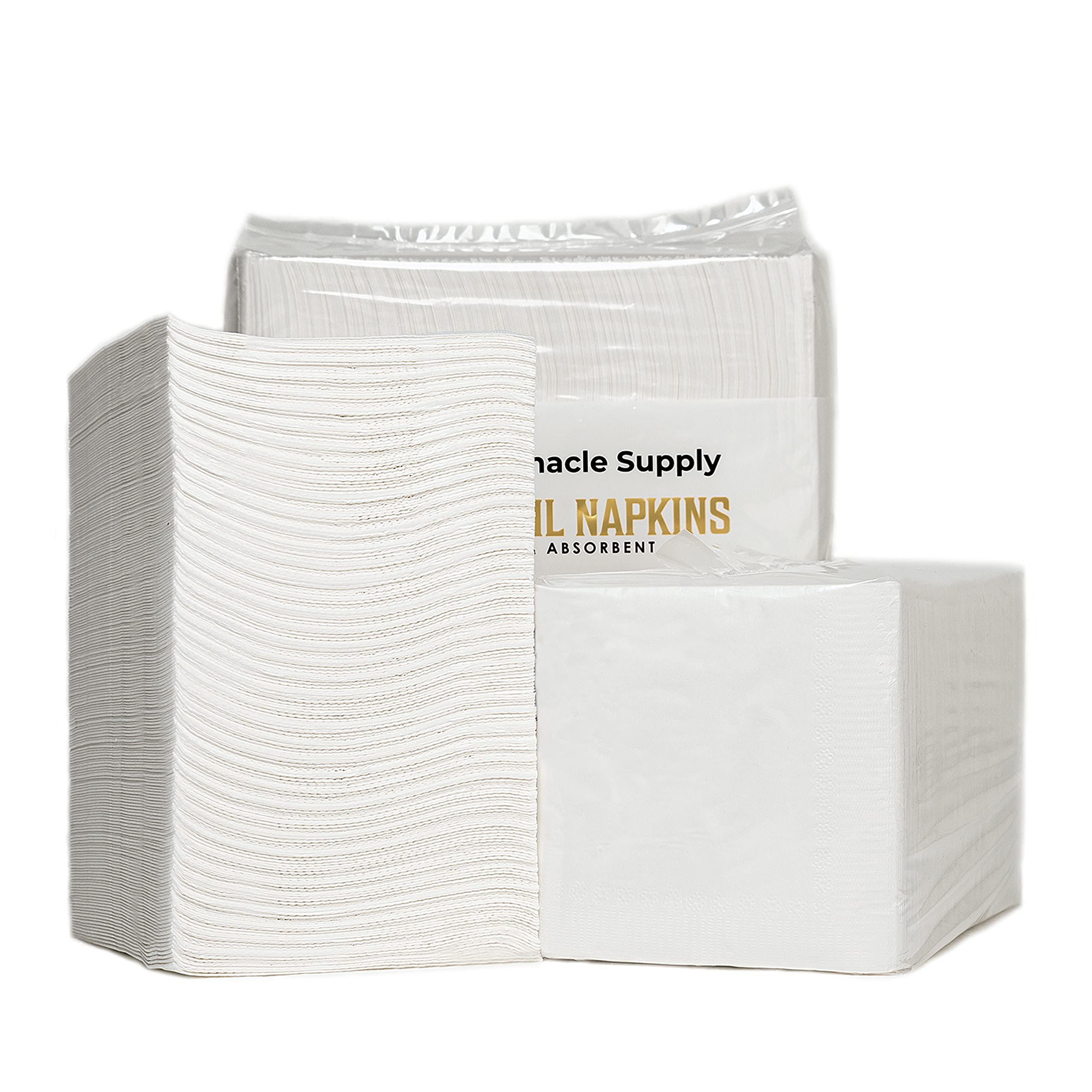 1100 Pack Cocktail Napkins Paper - Quality 3-Ply White Beverage Napkins - Restaurant, Event, Bar Napkins - Perfect Size Dessert Napkins - Party Napkins Bulk - Elegant Wedding Napkins Disposable