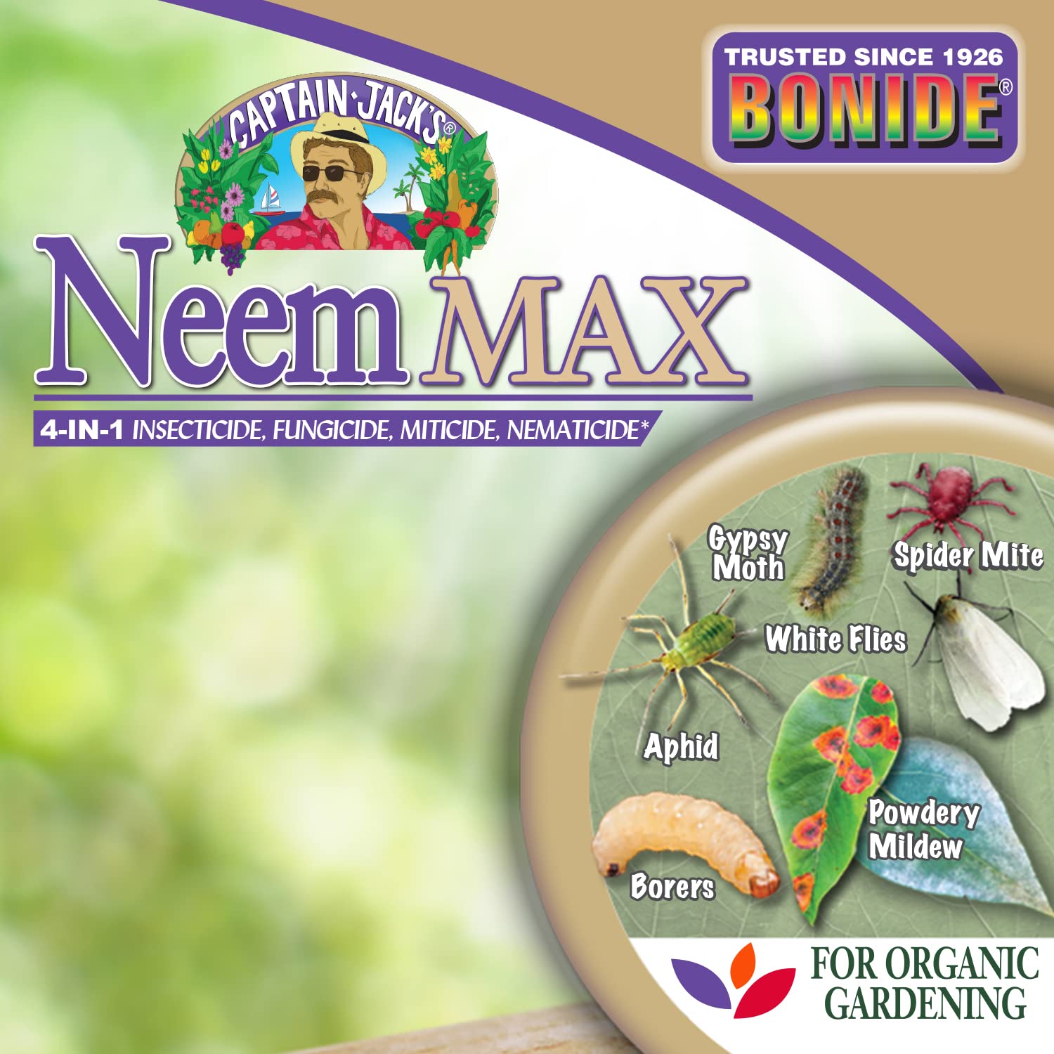 Bonide Captain Jack's 64 oz Neem Max Cold Pressed Neem Oil Spray for Indoor or Outdoor Plants & Organic Gardening