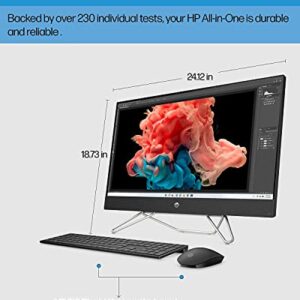 HP 2023 Newest 27-inch FHD IPS All-in-One Desktop PC 12th Intel 10-Core i7-1255U Iris Xe Graphics 32GB DDR4 1TB SSD WiFi AX HDMI Webcam USB-C RJ-45 Wireless KB Mouse Windows 11 Pro w/RE USB