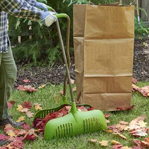 AMES Leaf Grabber Rake with Long Handle & Cushioned Grip for Leaves, Lawn Clippings, Twigs, Yard Waste