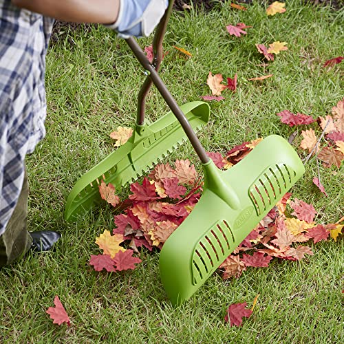 AMES Leaf Grabber Rake with Long Handle & Cushioned Grip for Leaves, Lawn Clippings, Twigs, Yard Waste