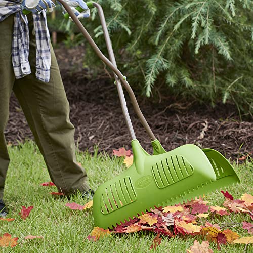 AMES Leaf Grabber Rake with Long Handle & Cushioned Grip for Leaves, Lawn Clippings, Twigs, Yard Waste