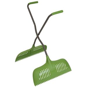 AMES Leaf Grabber Rake with Long Handle & Cushioned Grip for Leaves, Lawn Clippings, Twigs, Yard Waste