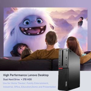 Lenovo Computer Desktop PC, New 24 Inch Monitor, Intel Core i7-6700, 32GB RAM 512GB SSD +2TB HDD, 2GB Graphics Card, HDMI, Wi-FI, Wireless Keyboard & Mouse (Renewed)