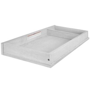 evolur modern changing tray in greyhound, lasting sturdy quality, converts double dresser to changing station, made of hardwood, has divided compartments