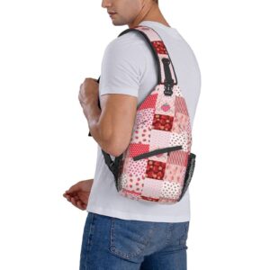 ASYG Strawberry Sling Bag Cute Crossbody Chest Daypack Casual Backpack Gilrs Shoulder Bag